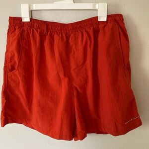 Columbia PFG Omni Shade Red Shorts Hiking Fishing Swim Men’s Size Large 6”